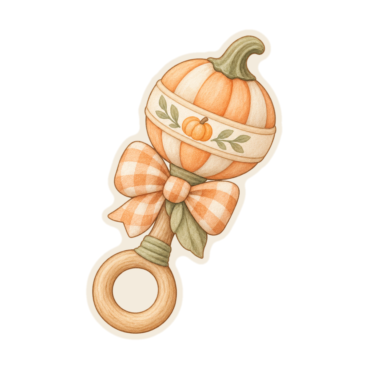 Pumpkin Baby Rattle