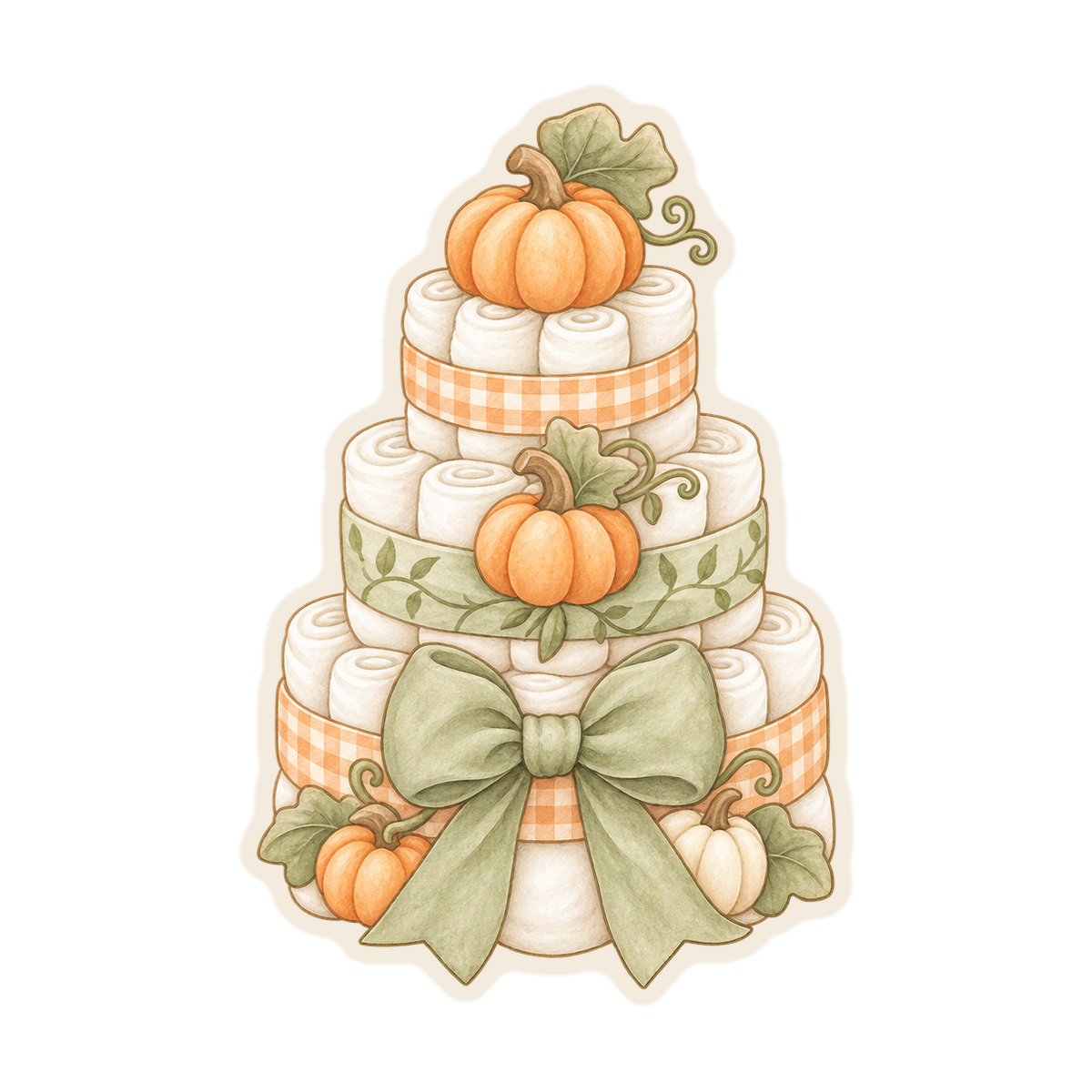 Pumpkin Diaper Cake