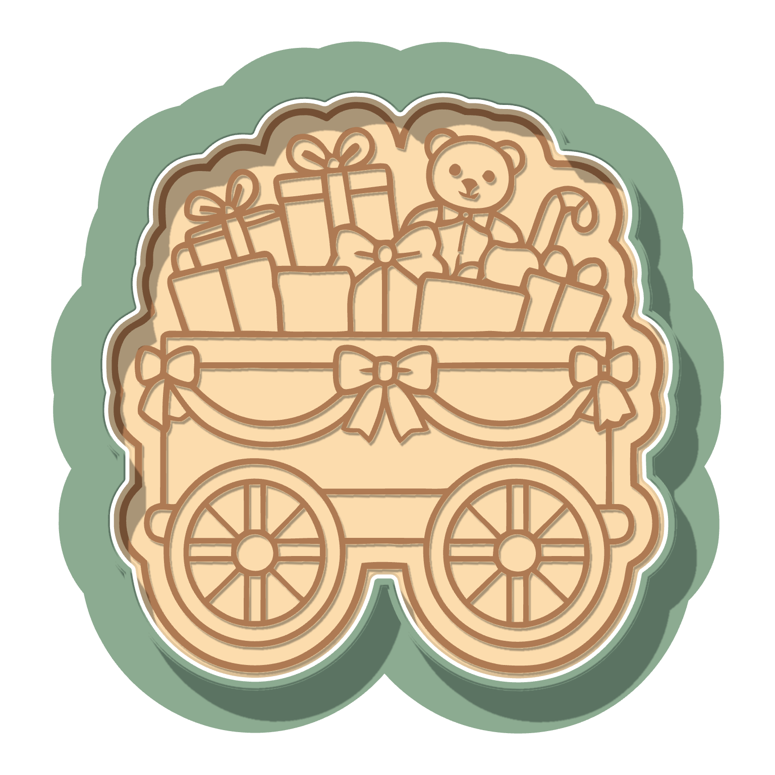Toy Delivery wagon · Cutter + Stamp