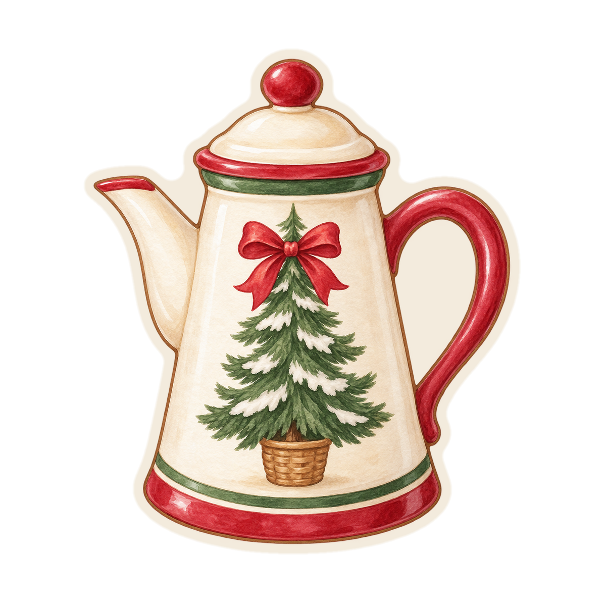 Christmas Tree Coffee Pot