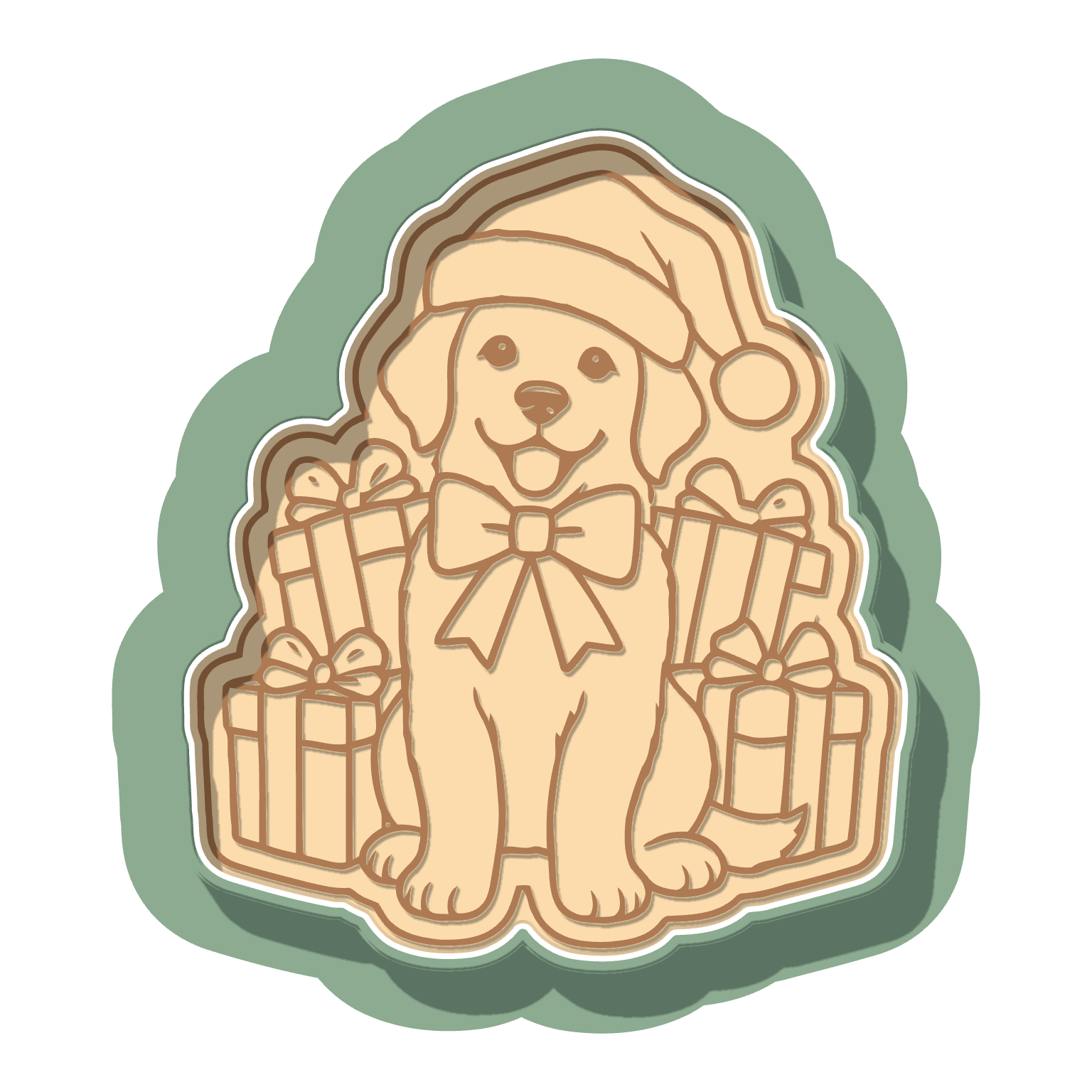santa Golden · Cutter + Stamp