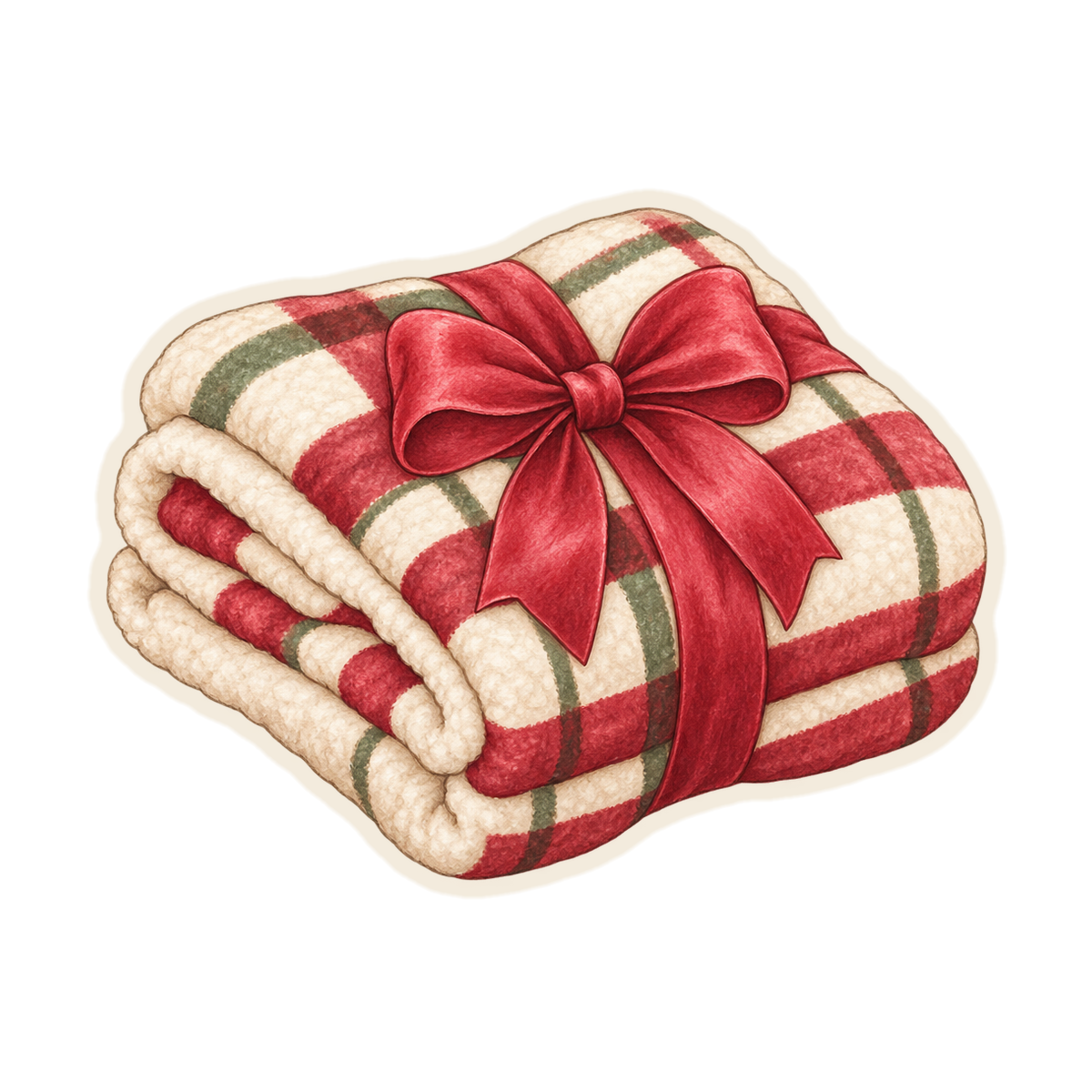 Plaid Blanket With Bow