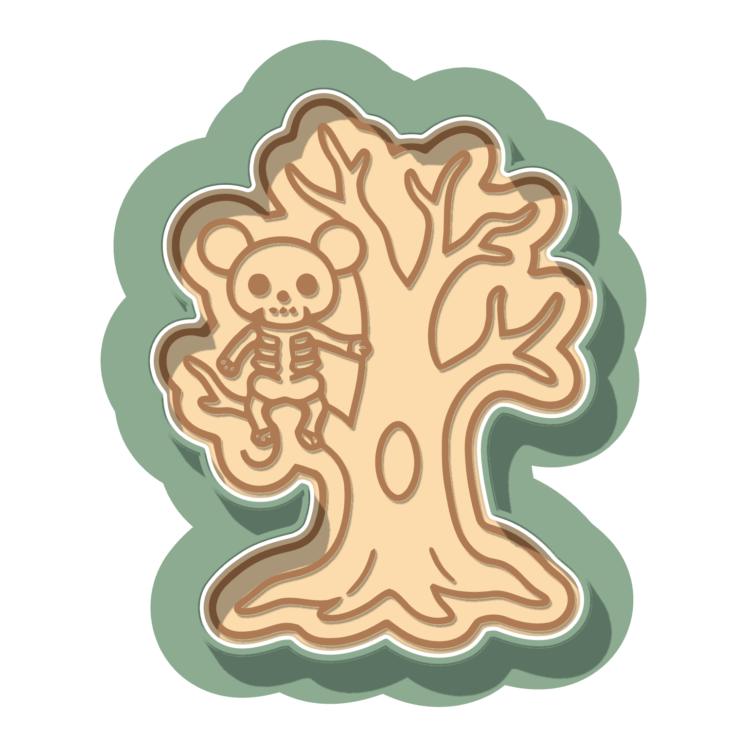 Haunted Tree & Skeleton Mouse · Cutter + Stamp