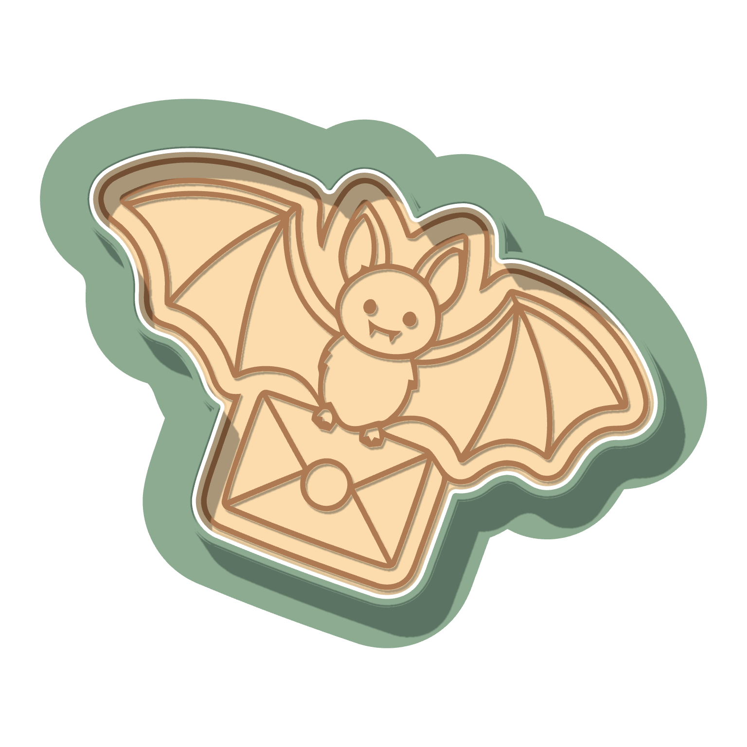 Flying Bat with Letter · Cutter + Stamp