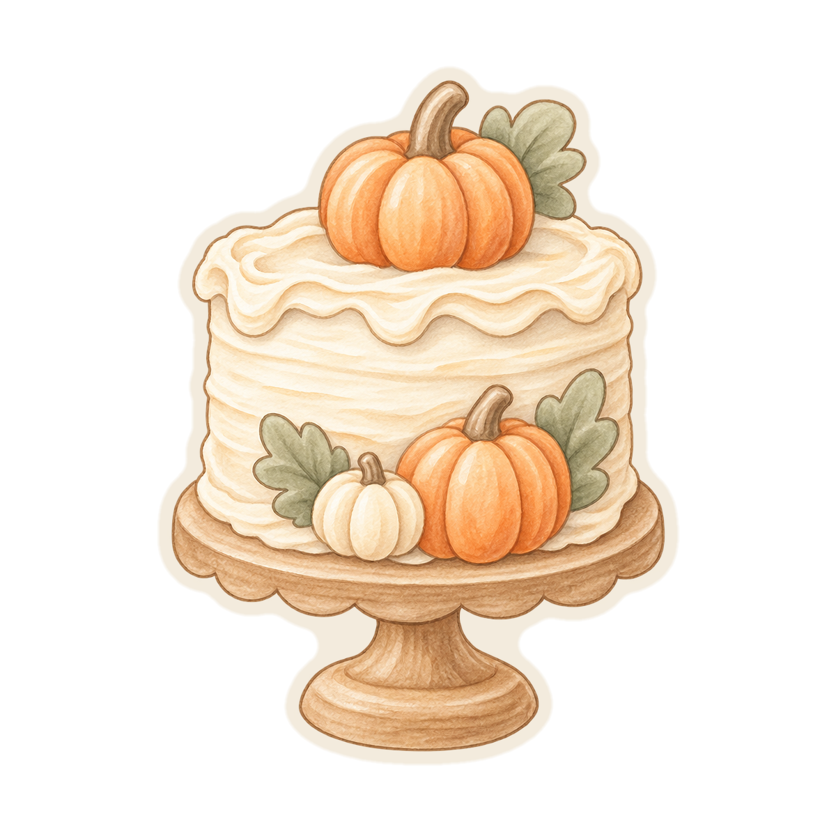 Pumpkin Cake On Stand