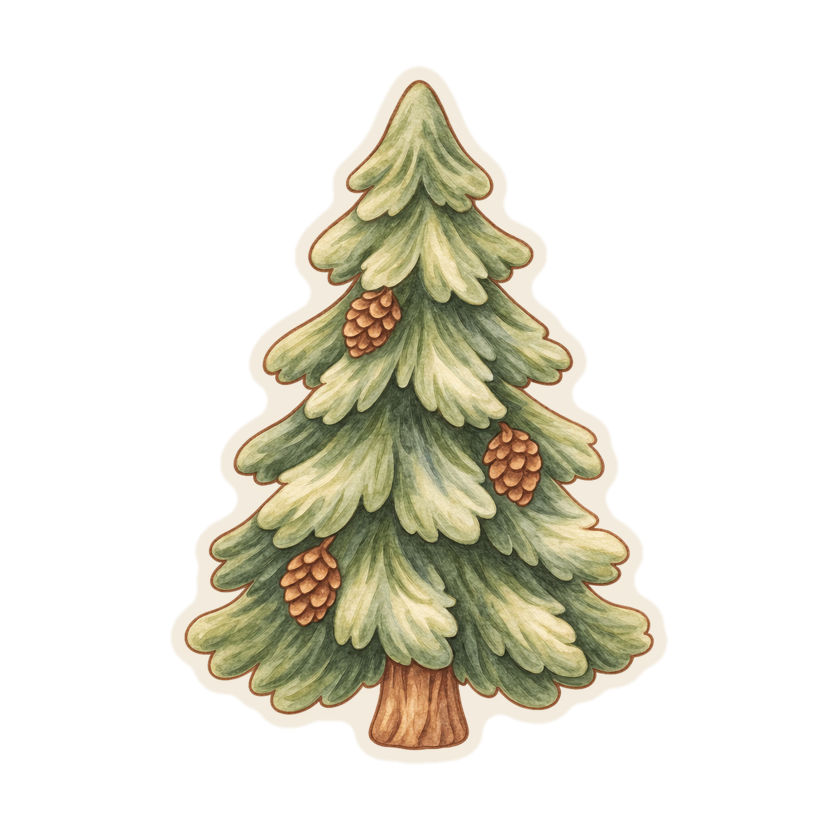 Pine Tree with Cones