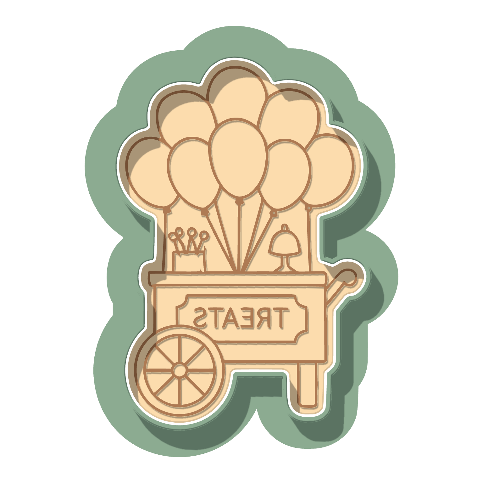 Balloon Treat Cart · Cutter + Stamp