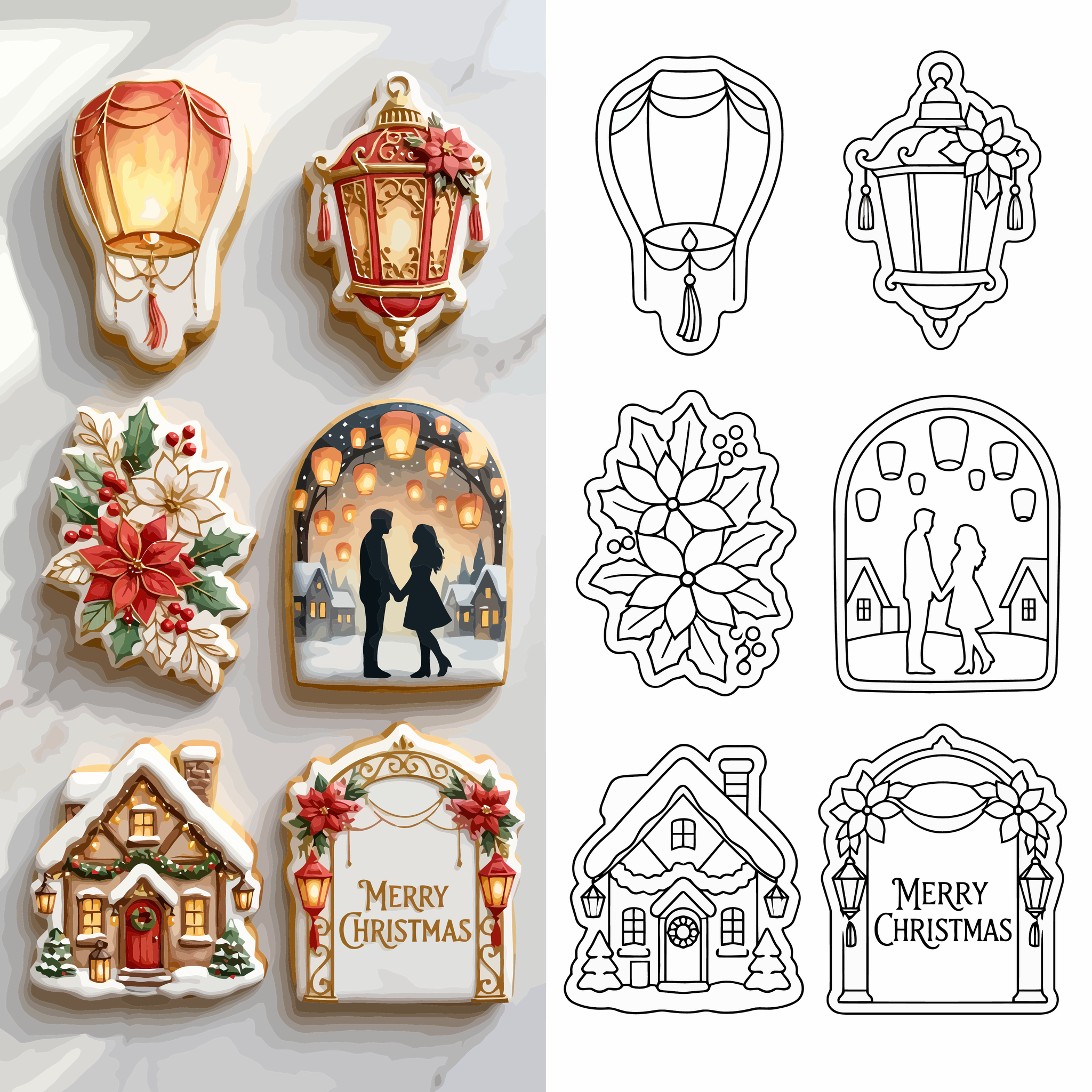 Christmas-Lanterns-and-Winter-Romance-Cookies-and-Simplified-Line-Art-Square