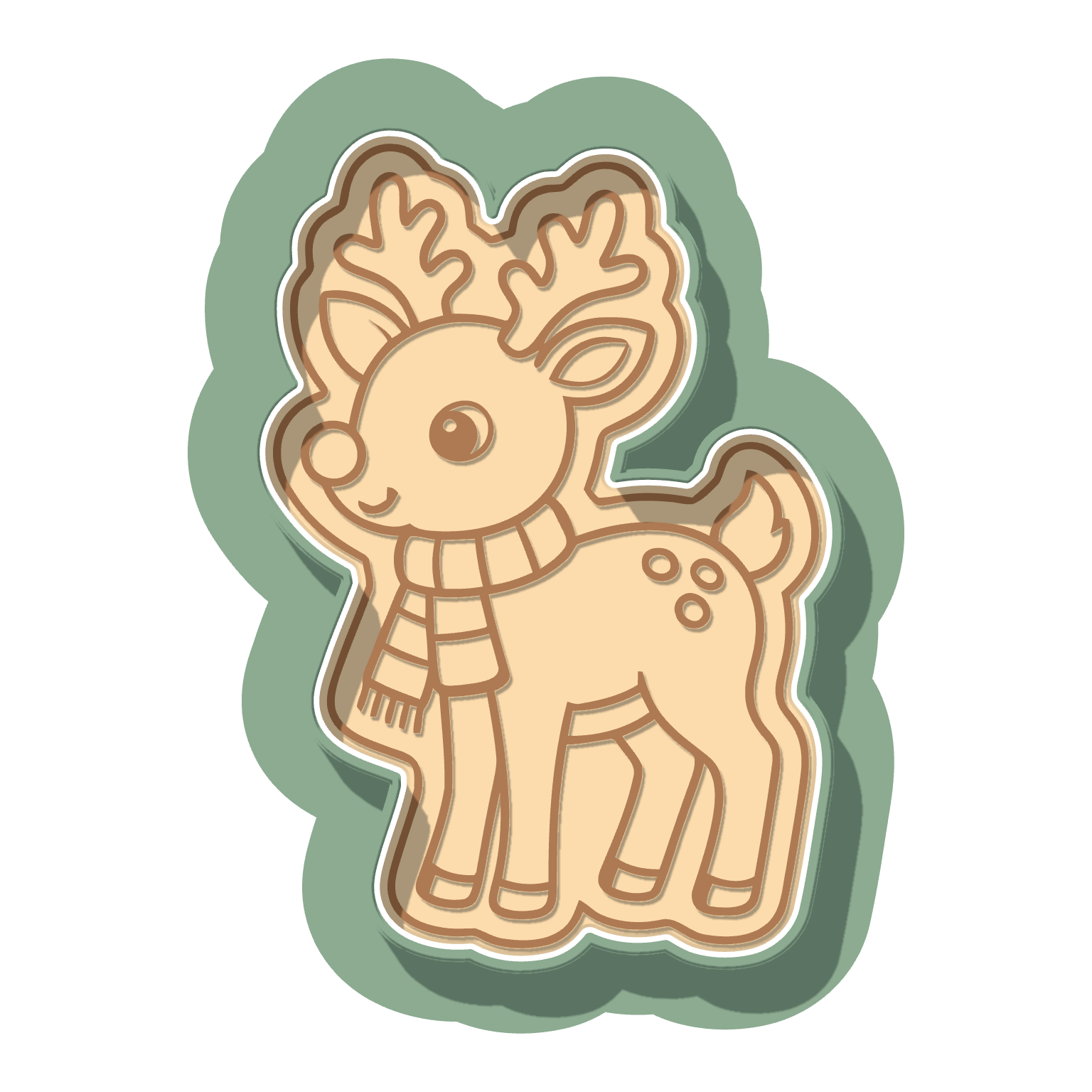 Reindeer Scarf · Cutter + Stamp