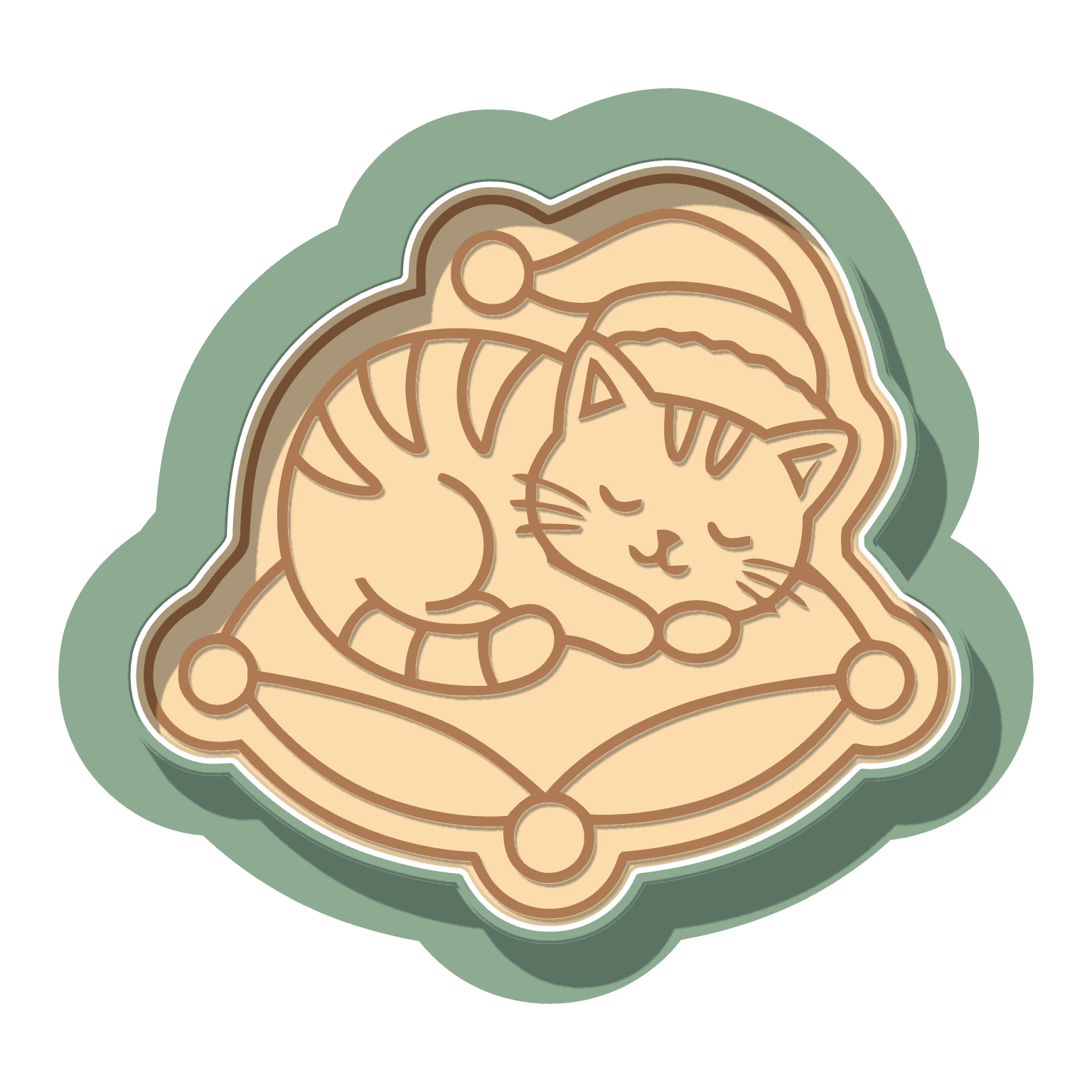 Santa Cat · Cutter + Stamp