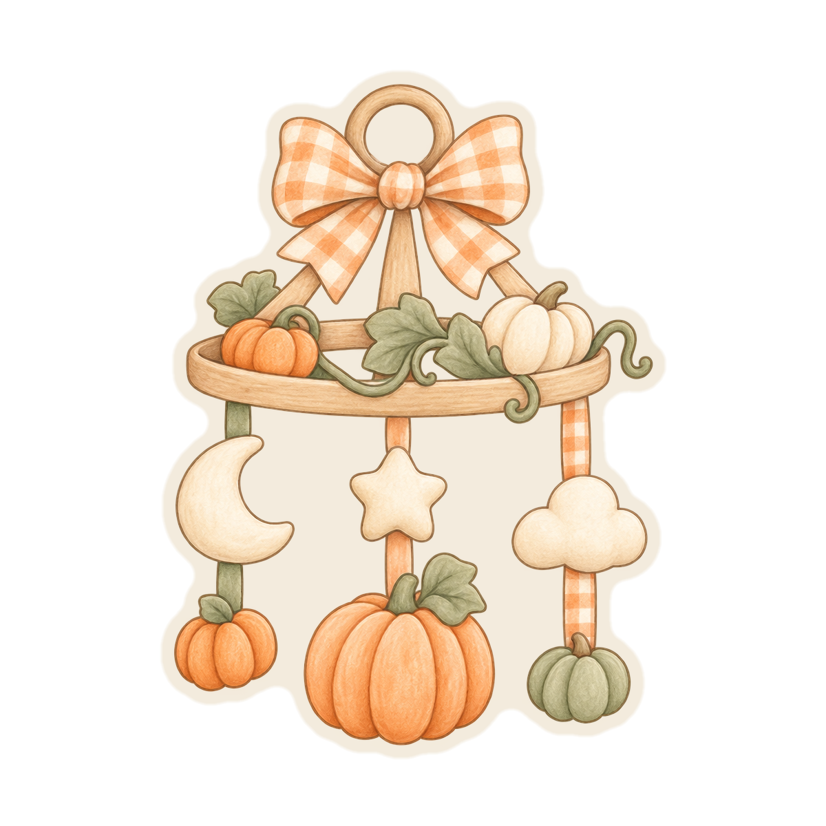 Pumpkin Nursery Mobile