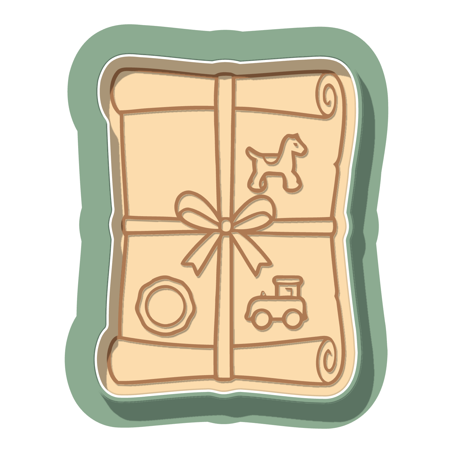 Toymaker Scroll · Cutter + Stamp