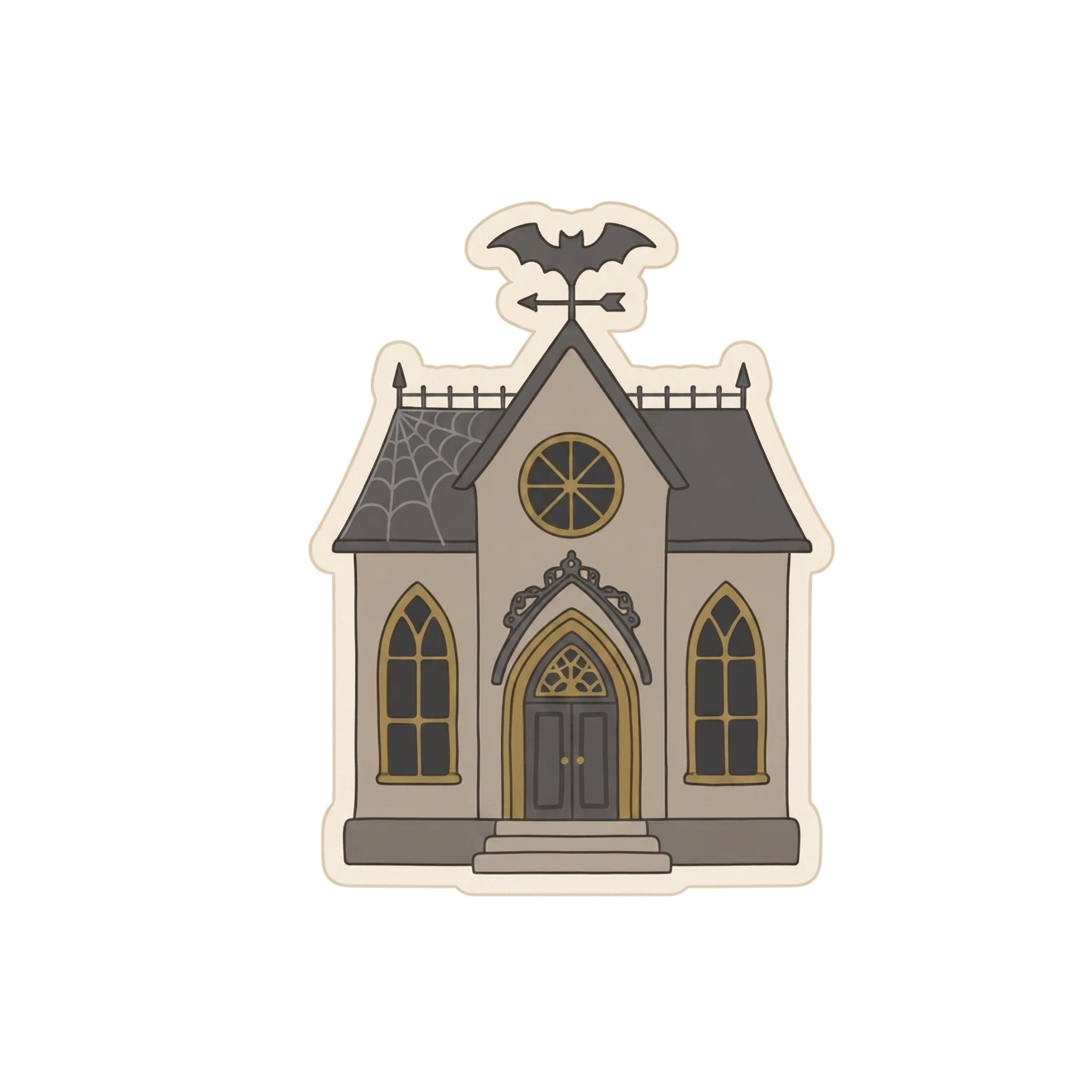 Haunted House With Bat