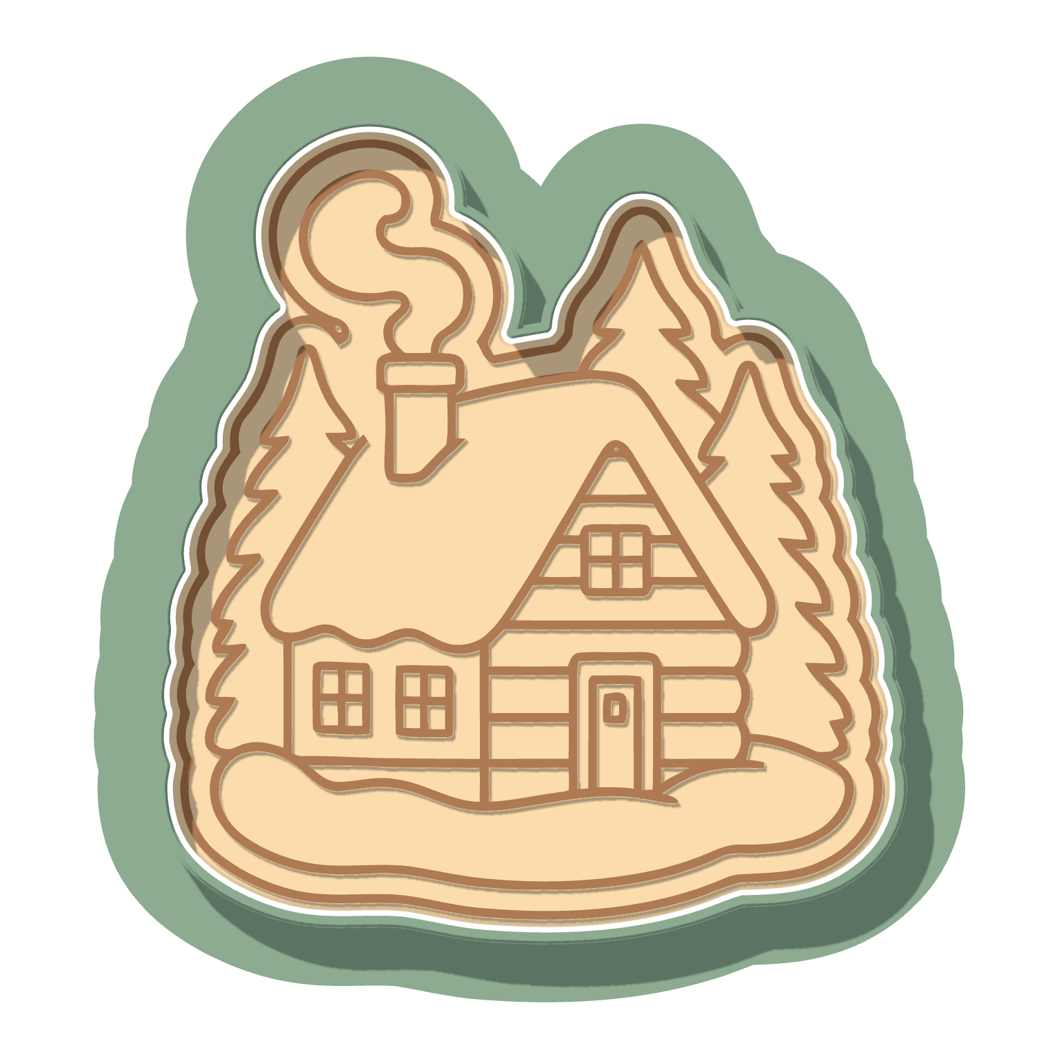 Winter Cabin · Cutter + Stamp