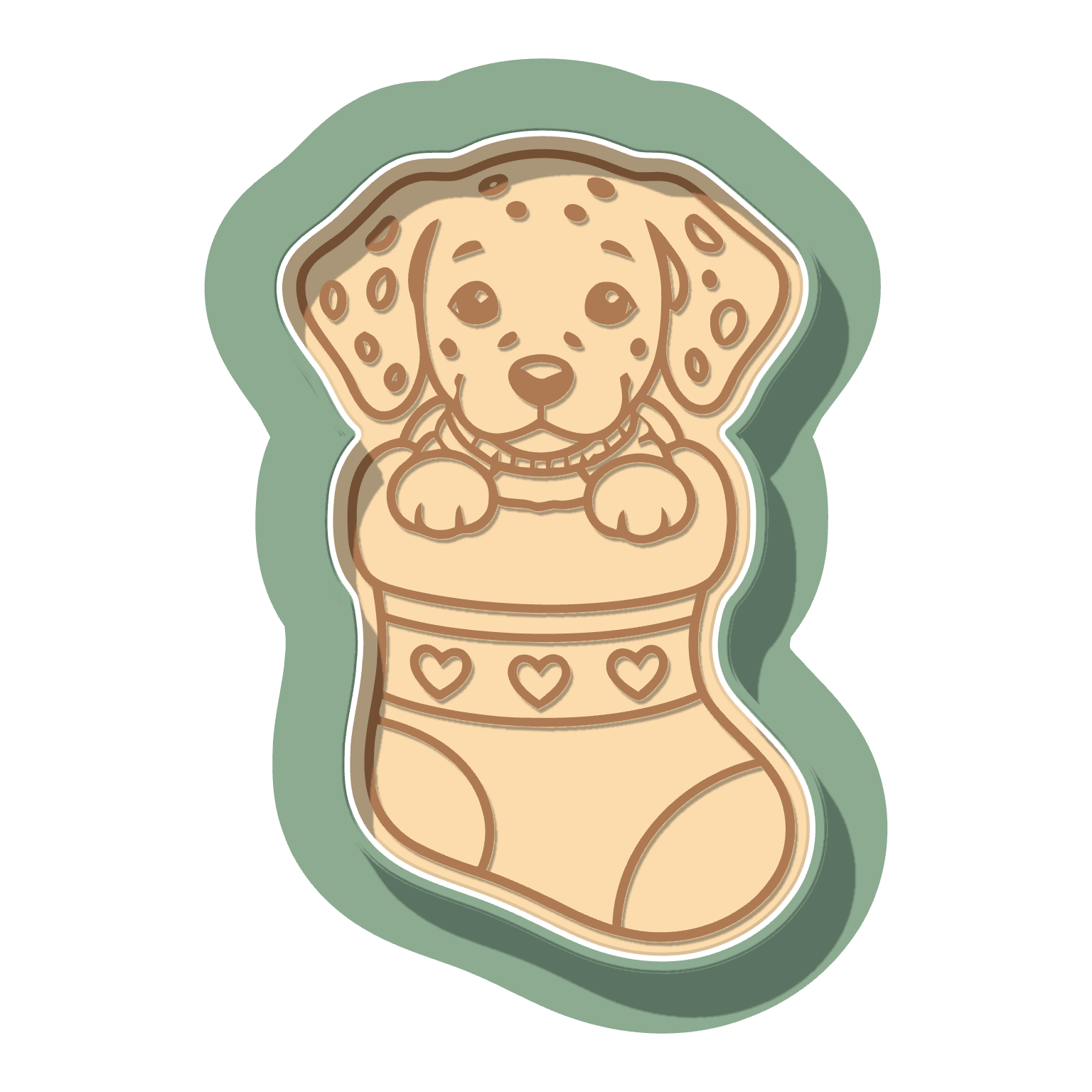 Dalmatian Stocking · Cutter + Stamp
