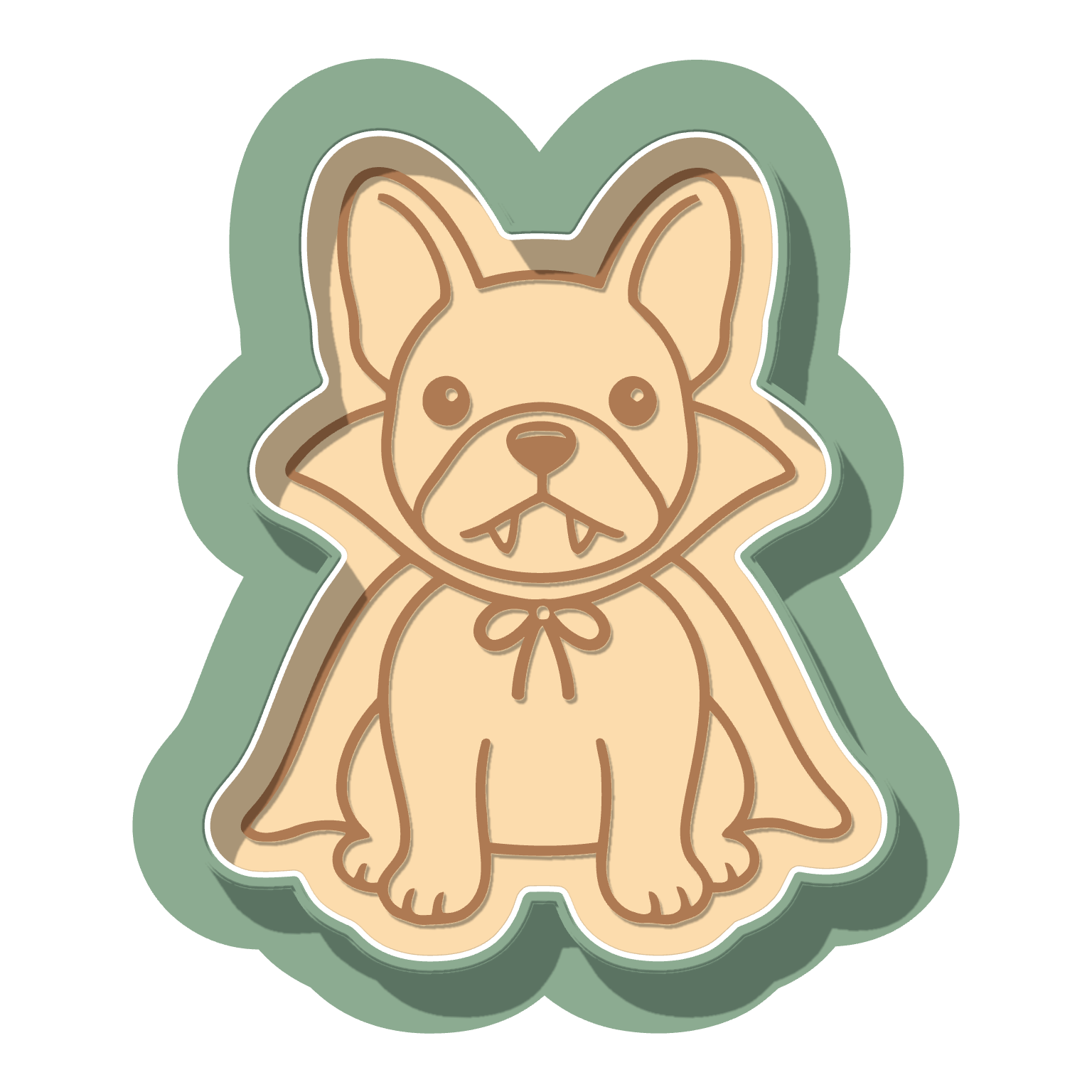 Vampire Frenchie · Cutter + Stamp