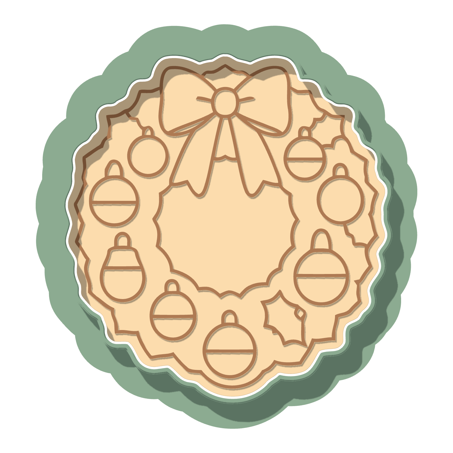 Ornament Wreath · Cutter + Stamp