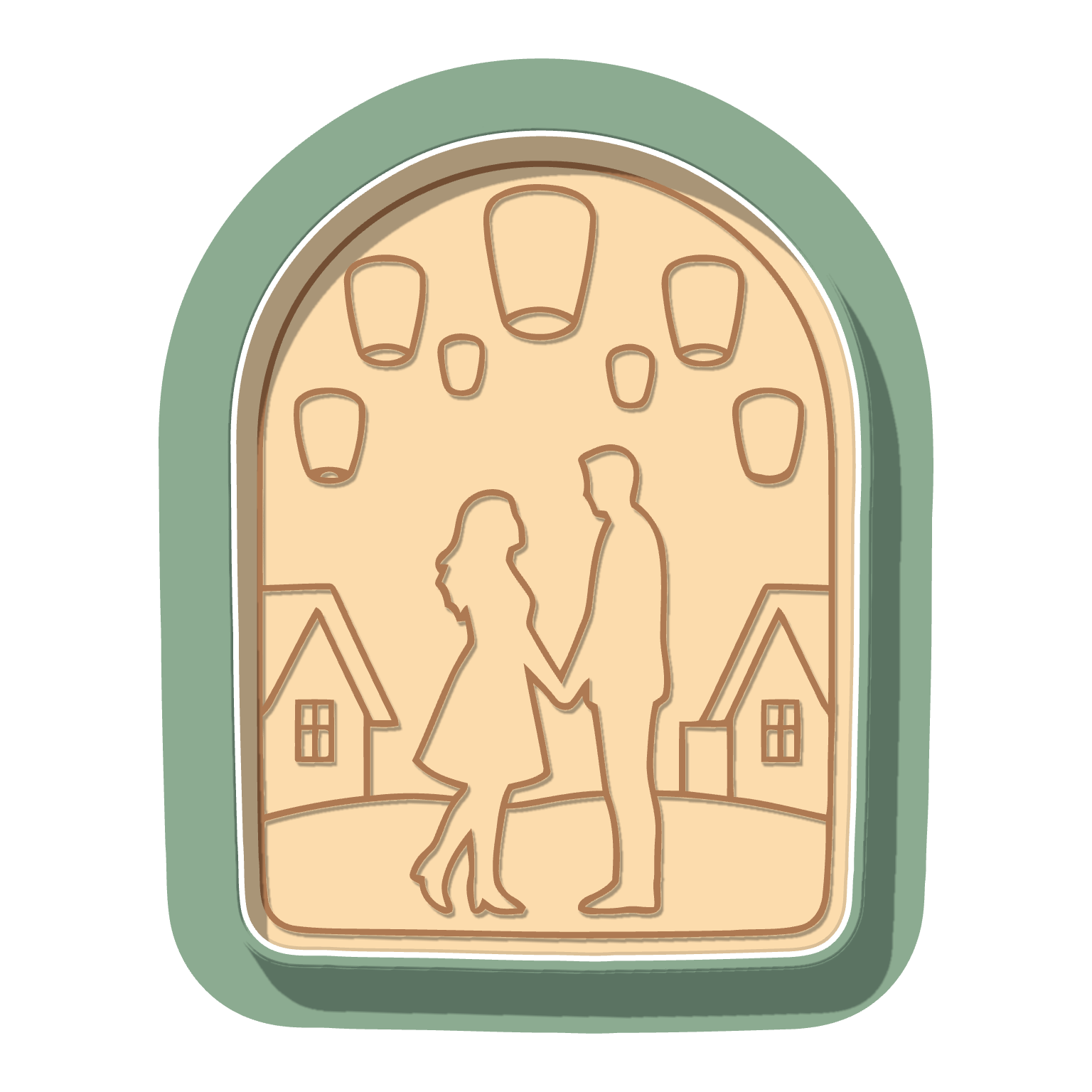 Lantern Couple · Cutter + Stamp