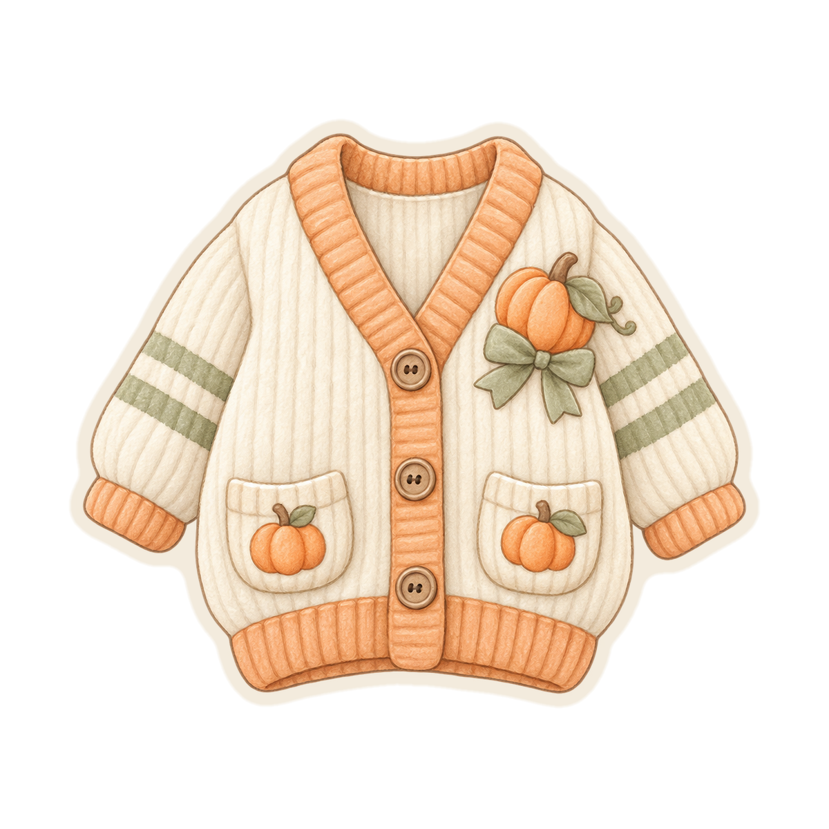 Pumpkin Cardigan Sweater