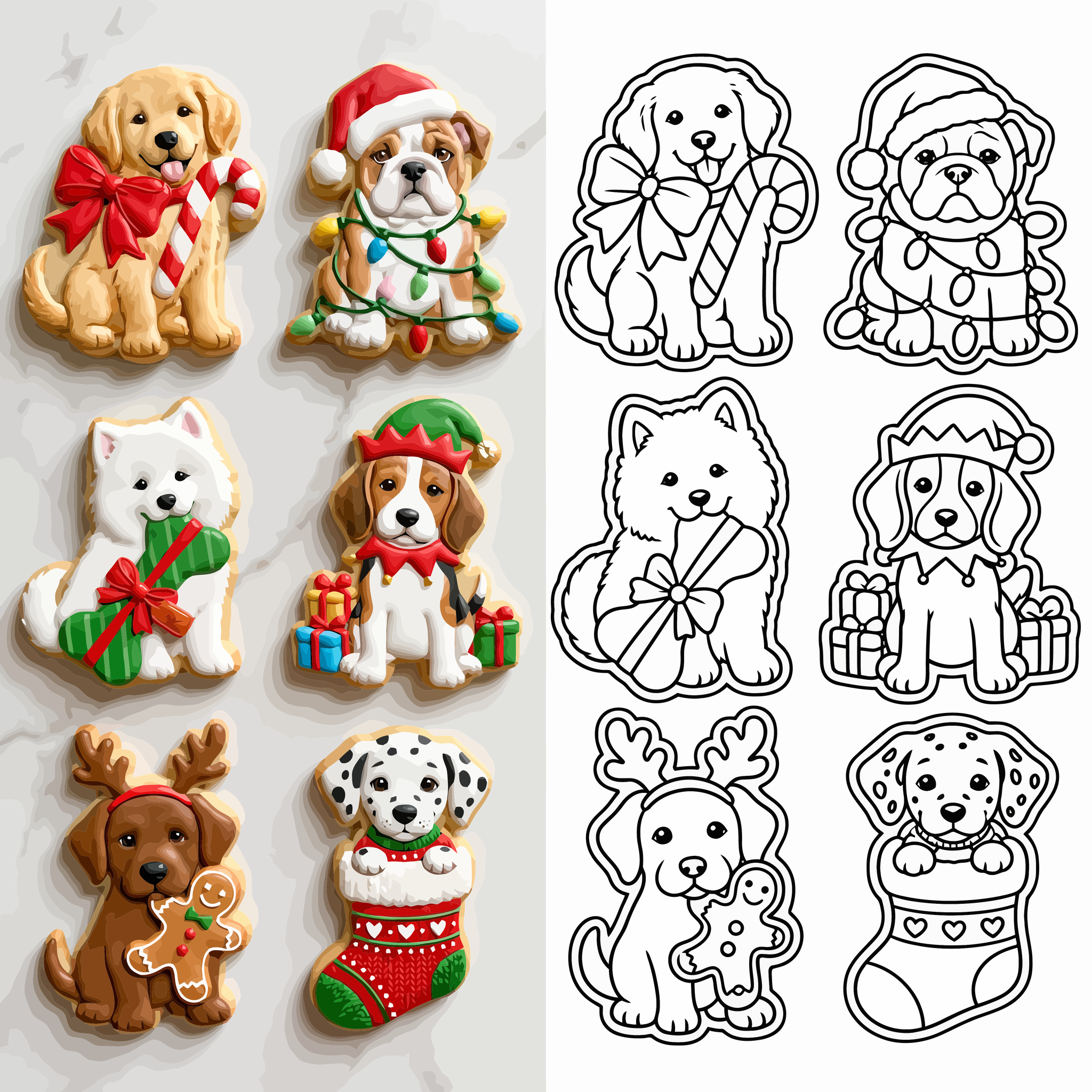 Christmas Puppies Cookies