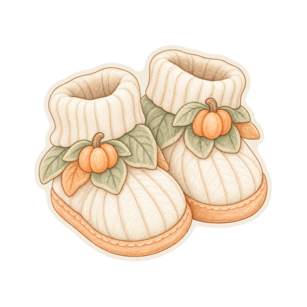 Pumpkin Baby Booties