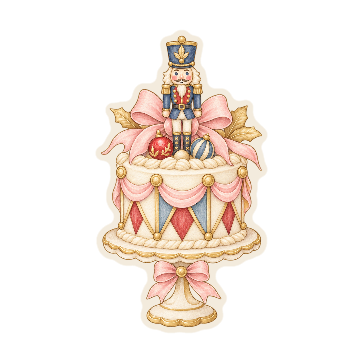 Nutcracker Christmas Cake Topper