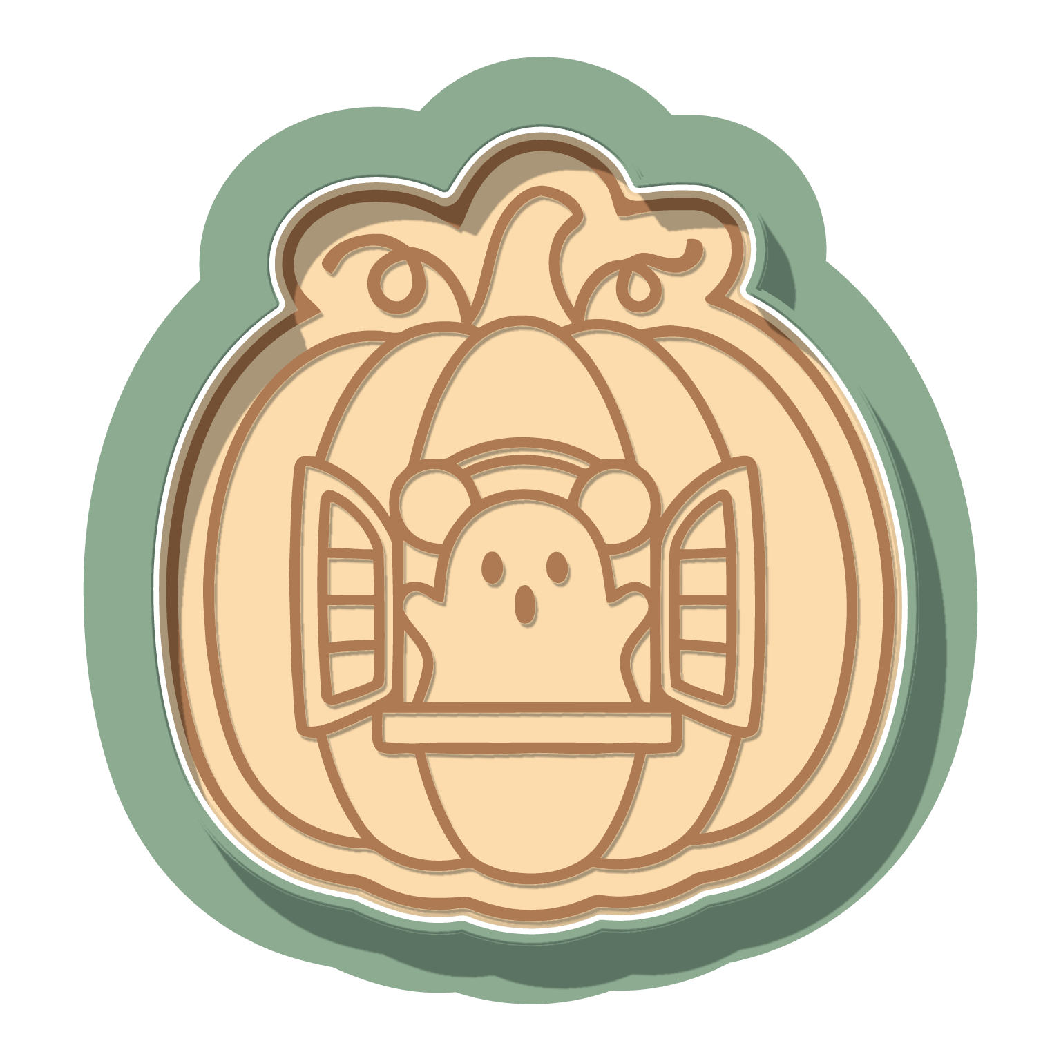 Pumpkin House & Ghost Mouse · Cutter + Stamp