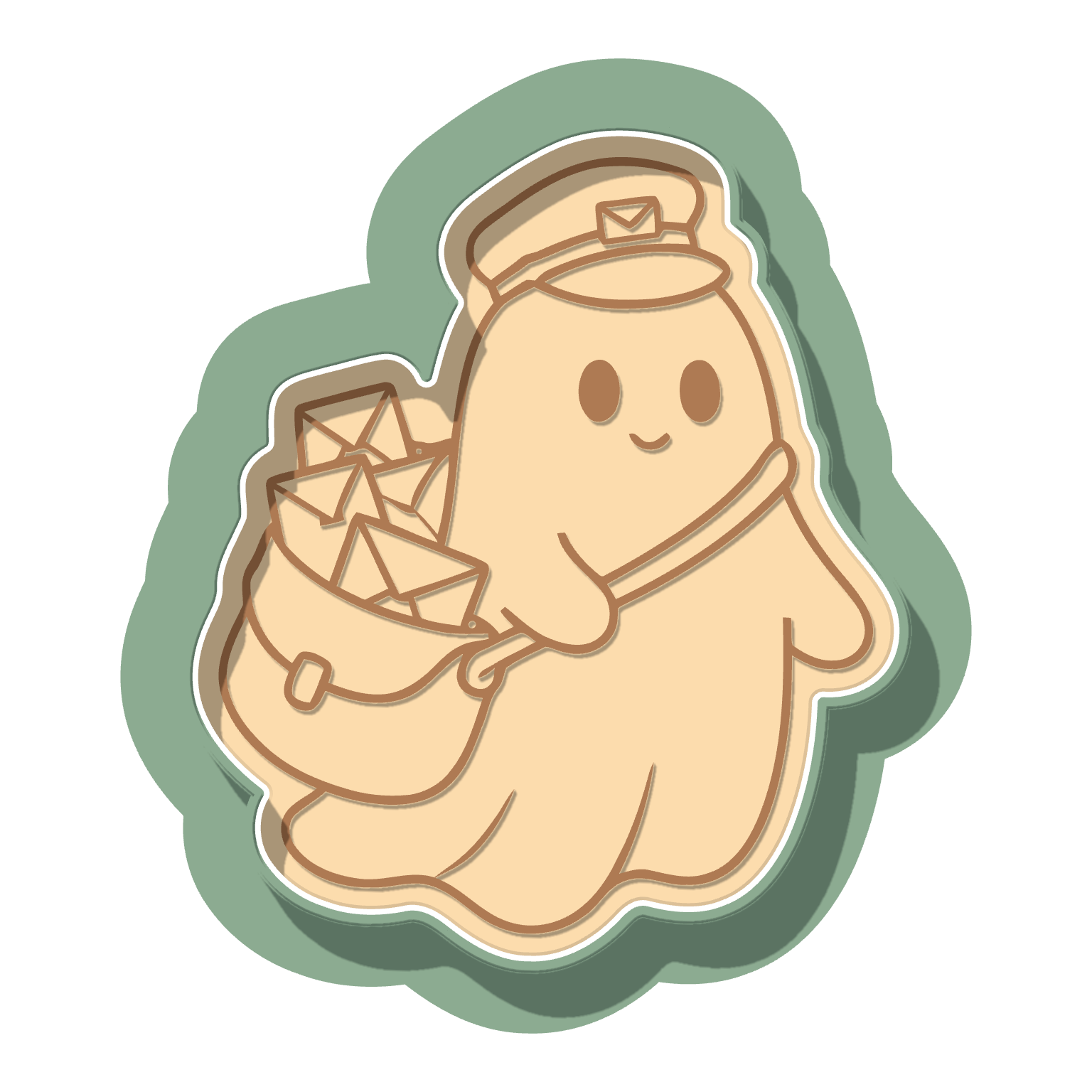 Ghost Mail Carrier · Cutter + Stamp