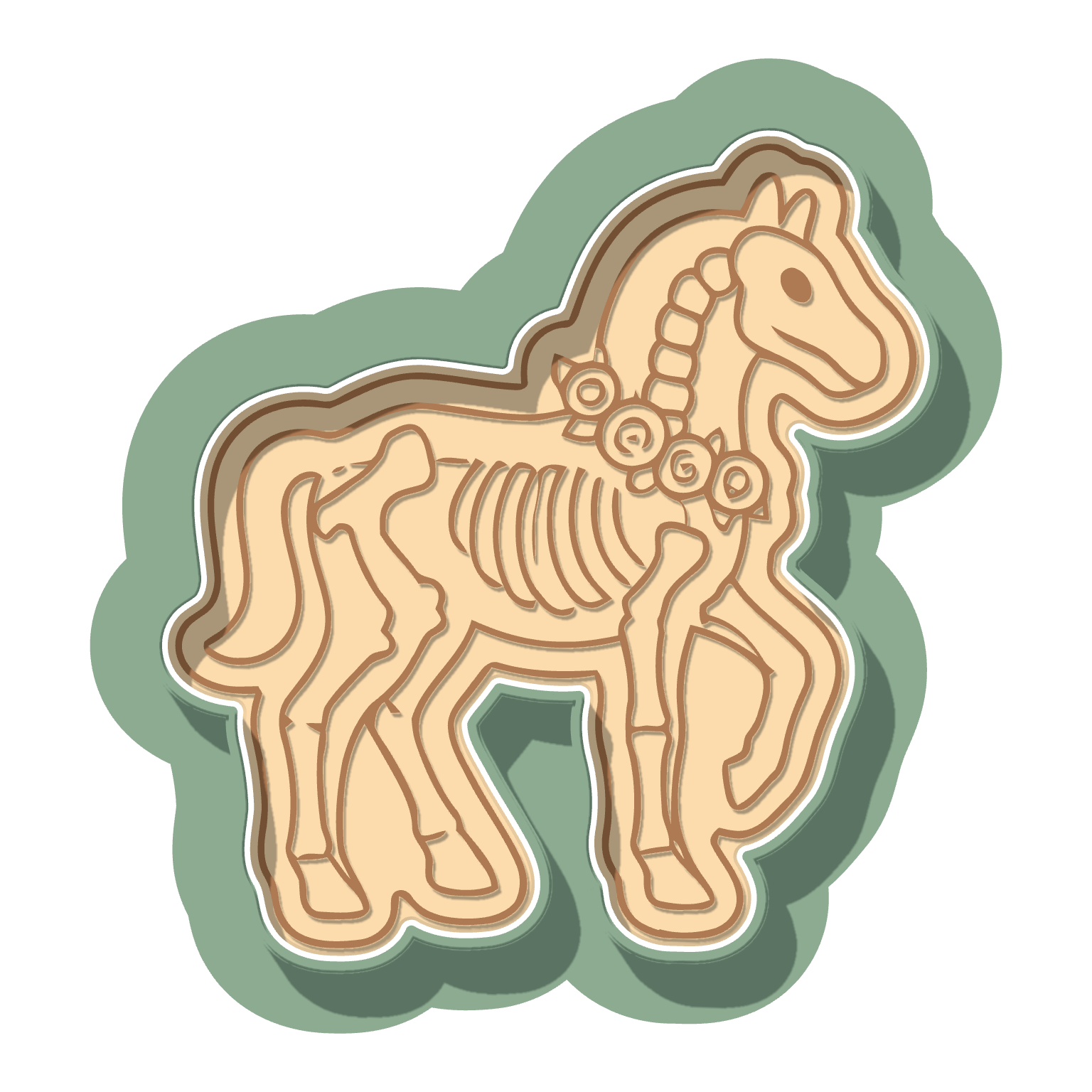 Skeleton Horse · Cutter + Stamp