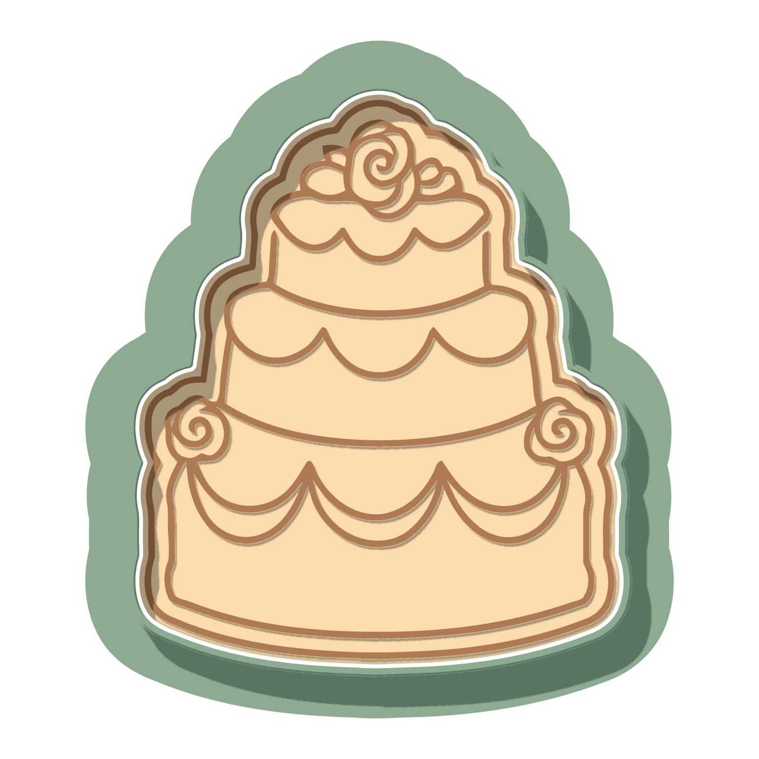 Rose Cake · Cutter + Stamp